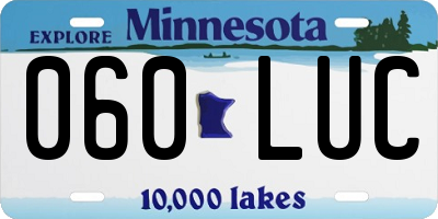 MN license plate 060LUC