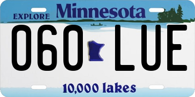 MN license plate 060LUE