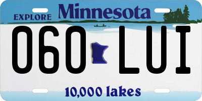 MN license plate 060LUI