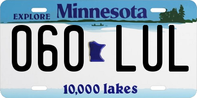 MN license plate 060LUL