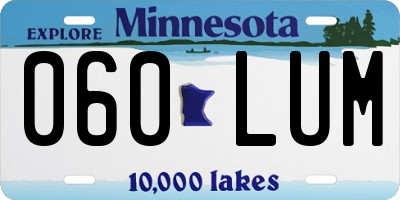 MN license plate 060LUM