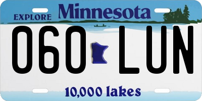 MN license plate 060LUN