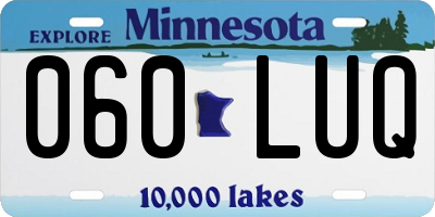 MN license plate 060LUQ