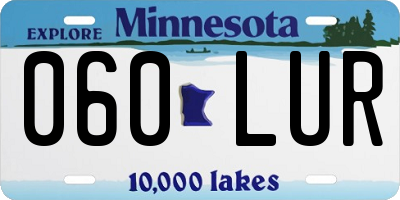 MN license plate 060LUR