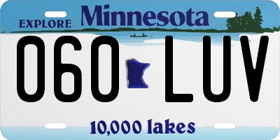 MN license plate 060LUV