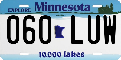 MN license plate 060LUW