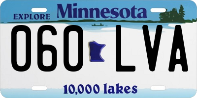 MN license plate 060LVA