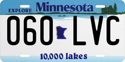 MN license plate 060LVC