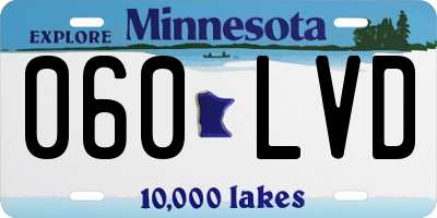 MN license plate 060LVD
