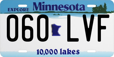 MN license plate 060LVF