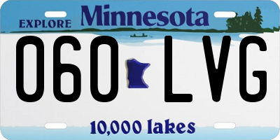 MN license plate 060LVG