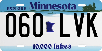 MN license plate 060LVK