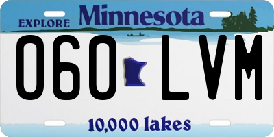 MN license plate 060LVM