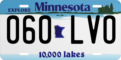 MN license plate 060LVO
