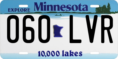 MN license plate 060LVR
