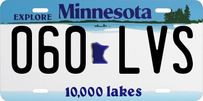 MN license plate 060LVS