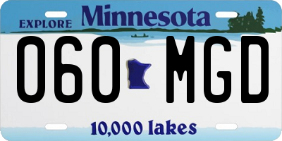 MN license plate 060MGD