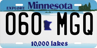 MN license plate 060MGQ