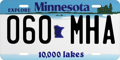 MN license plate 060MHA