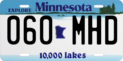 MN license plate 060MHD