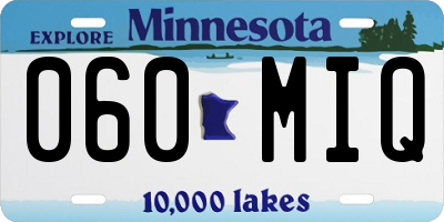 MN license plate 060MIQ