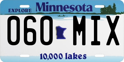 MN license plate 060MIX