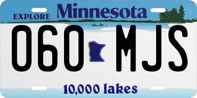 MN license plate 060MJS