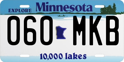 MN license plate 060MKB