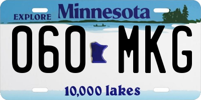 MN license plate 060MKG