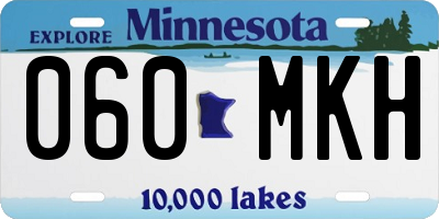 MN license plate 060MKH