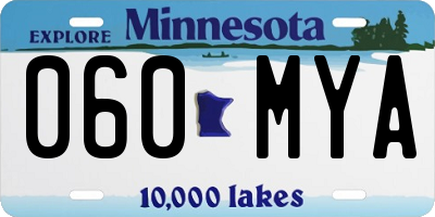 MN license plate 060MYA