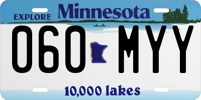 MN license plate 060MYY
