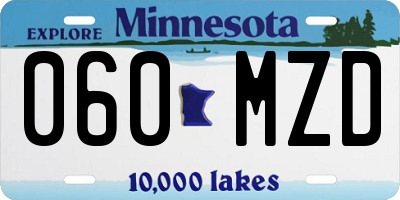 MN license plate 060MZD