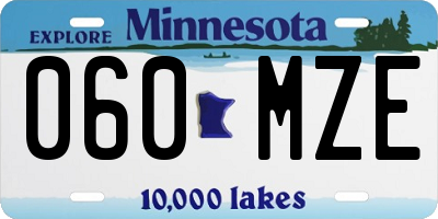 MN license plate 060MZE
