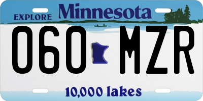 MN license plate 060MZR