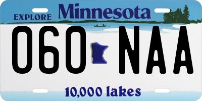 MN license plate 060NAA