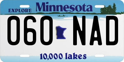 MN license plate 060NAD