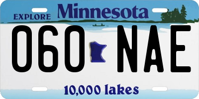 MN license plate 060NAE