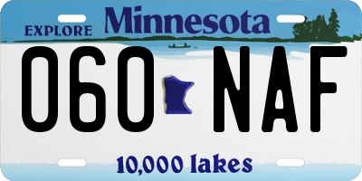 MN license plate 060NAF