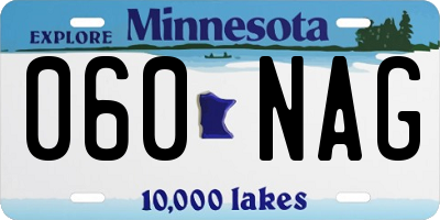 MN license plate 060NAG