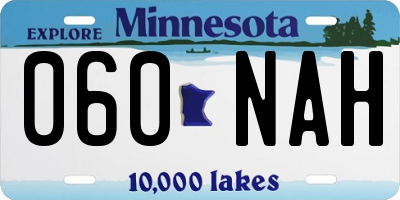 MN license plate 060NAH