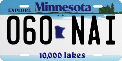 MN license plate 060NAI