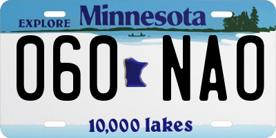 MN license plate 060NAO