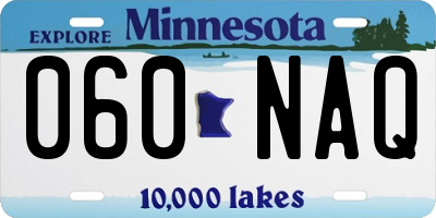 MN license plate 060NAQ