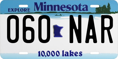 MN license plate 060NAR