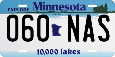 MN license plate 060NAS