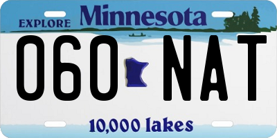 MN license plate 060NAT