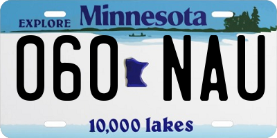 MN license plate 060NAU