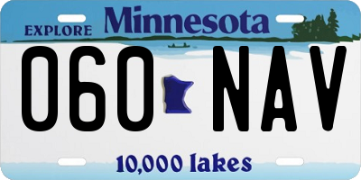 MN license plate 060NAV