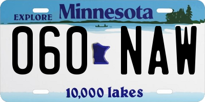 MN license plate 060NAW